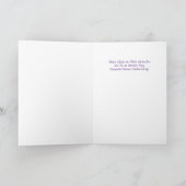 Duitse verjaardag Geburtstag Paarse Asters Kaart (Binnen)