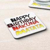 Duitse verjaardag Hakuna Matata Art Print Bier Onderzetter (Linkerzijde)