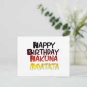 Duitse verjaardag Hakuna Matata Art Print Briefkaart (Staand voorkant)