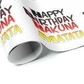 Duitse verjaardag Hakuna Matata Art Print Cadeaupapier (Rol Hoek)