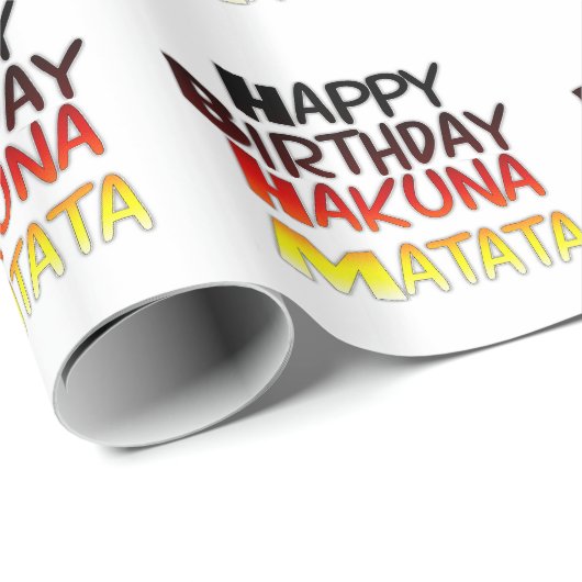 Duitse verjaardag Hakuna Matata Art Print Cadeaupapier (Rol Hoek)