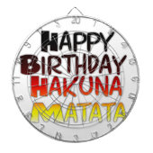 Duitse verjaardag Hakuna Matata Art Print Dartbord (Voorkant)