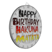 Duitse verjaardag Hakuna Matata Art Print Dartbord (Voorkant Links)