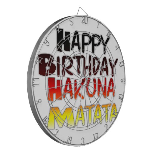 Duitse verjaardag Hakuna Matata Art Print Dartbord (Voorkant Links)