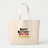 Duitse verjaardag Hakuna Matata Art Print Grote Tote Bag (Voorkant)