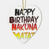 Duitse verjaardag Hakuna Matata Art Print Keramisch Ornament (Links)