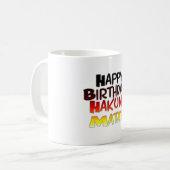 Duitse verjaardag Hakuna Matata Art Print Koffiemok (Voorkant links)