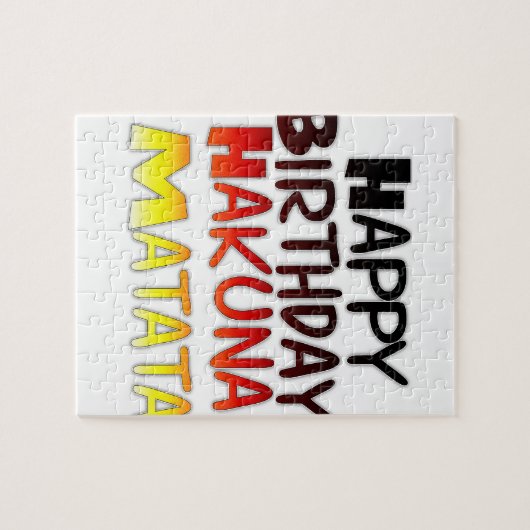 Duitse verjaardag Hakuna Matata Art Print Legpuzzel (Horizontaal)