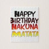 Duitse verjaardag Hakuna Matata Art Print Legpuzzel (Verticaal)