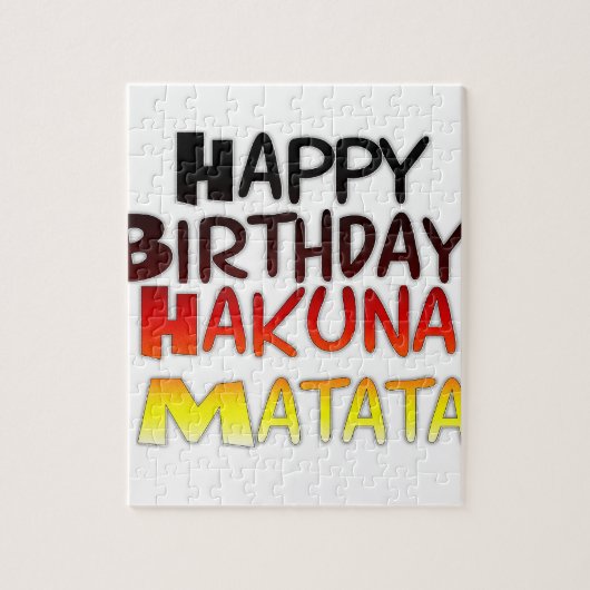 Duitse verjaardag Hakuna Matata Art Print Legpuzzel (Verticaal)