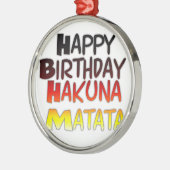 Duitse verjaardag Hakuna Matata Art Print Metalen Ornament (Links)