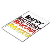 Duitse verjaardag Hakuna Matata Art Print Notitieboek (Linkerzijde)