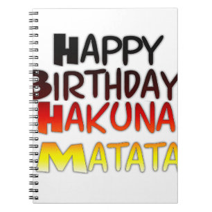 Duitse verjaardag Hakuna Matata Art Print Notitieboek