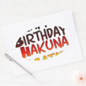 Duitse verjaardag Hakuna Matata Art Print Ovale Sticker (Envelop)