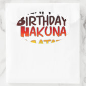 Duitse verjaardag Hakuna Matata Art Print Ovale Sticker (Tas)