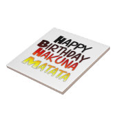 Duitse verjaardag Hakuna Matata Art Print Tegeltje (Zijkant)