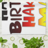 Duitse verjaardag Hakuna Matata Art Print Theedoek (Gevouwen)