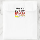 Duitse verjaardag Hakuna Matata Art Print Vierkante Sticker (Tas)