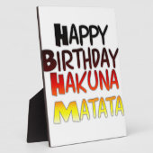 Duitse verjaardag Hakuna Matata-kunstprint Fotoplaat (Zijkant)