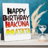 Duitse verjaardag Hakuna Matata-kunstprint Fotoplaat (Zijkant)