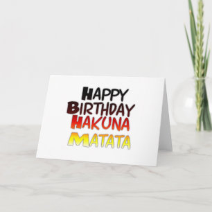Duitse verjaardag Hakuna Matata-kunstprint Kaart