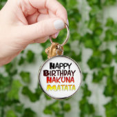 Duitse verjaardag Hakuna Matata Kunstprint Sleutelhanger (Hand)