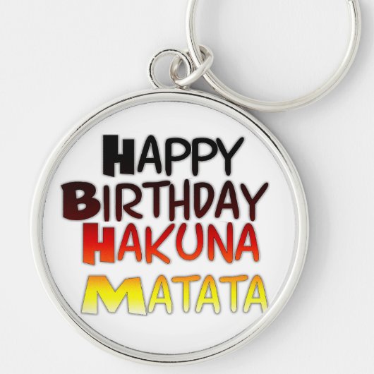 Duitse verjaardag Hakuna Matata Kunstprint Sleutelhanger (Voorkant)