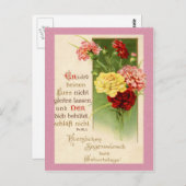  Duitse Verjaardag Kaart - Psalm 121:3 Rozen (Voorkant / Achterkant)