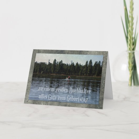 Duitse verjaardag Kaart voor boekhouder (Voorkant)