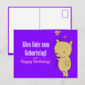 Duitse verjaardagskaart briefkaart (Voorkant / Achterkant)