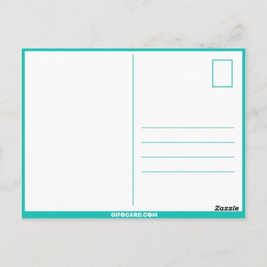 Duitse verjaardagskaart briefkaart (Achterkant)