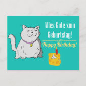 Duitse verjaardagskaart briefkaart (Voorkant)