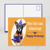 Duitse verjaardagskaart briefkaart (Voorkant / Achterkant)