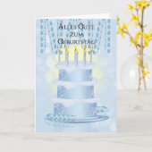 Duitse verjaardagstaart en kaarsjes Kaart (Gele Bloem)