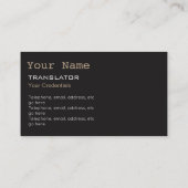 Duitse vertaler of tolk-Visitekaartjes Visitekaartje (Achterkant)