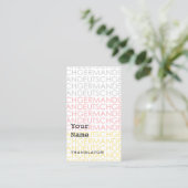 Duitse vertaler of tolk-Visitekaartjes Visitekaartje (Staand voorkant)