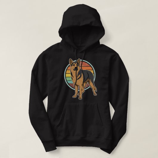 Duitse Vintage Shepherdd Dog GSD (3) Hoodie (Design voorkant)