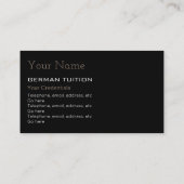 Duitse Visitekaartjes Tutor (Achterkant)