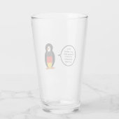Duitse vlag aan het woord Ms Penguin gepersonalise Glas (Achterkant)