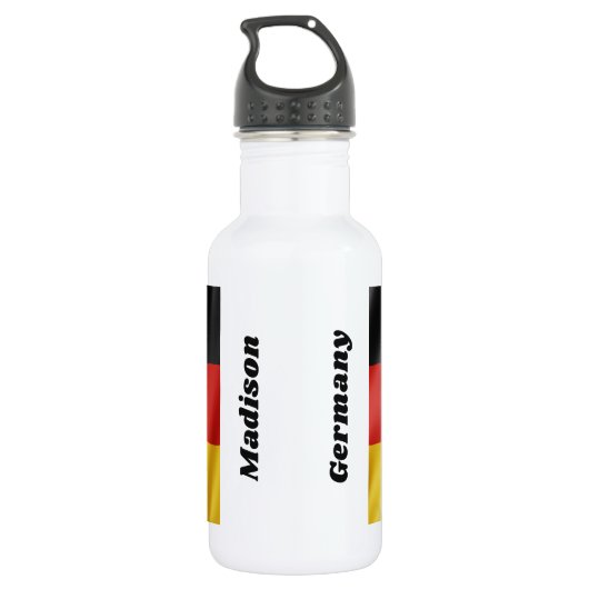 Duitse vlag aangepaste naam waterflessen waterfles (Achterkant)