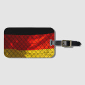 Duitse vlag achter kettingkoppelomheining bagagelabel (Voorkant (horizontaal))
