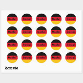 Duitse Vlag Bedankt Danke Ronde Sticker (Vel)