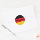 Duitse Vlag Bedankt Danke Ronde Sticker (Envelop)
