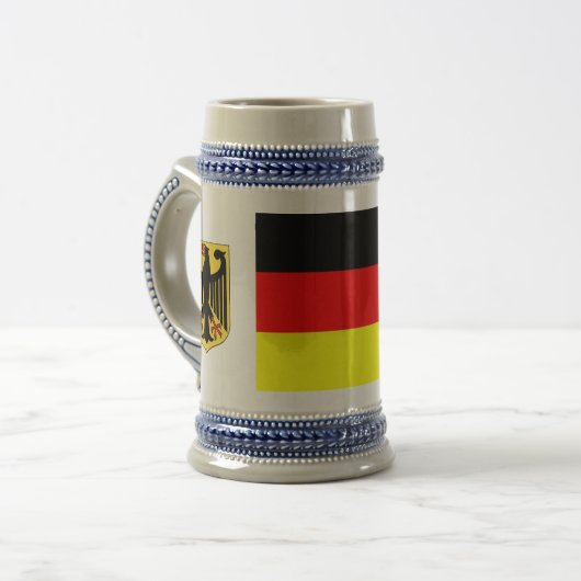 Duitse vlag Beer Stein Bierpul (Voorkant links)