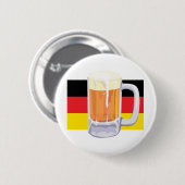 Duitse vlag & bier ronde button 5,7 cm (Voorkant /achterkant)