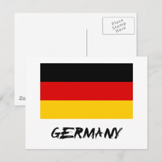 Duitse vlag briefkaart (Voorkant / Achterkant)