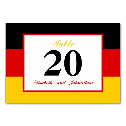 Duitse vlag bruiloft kaart (Achterkant)
