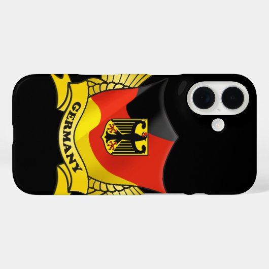 Duitse vlag Case-Mate iPhone case (Achterkant (horizontaal))