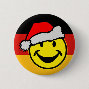 DUITSE VLAG COLOREN EN Santa claus Ronde Button 5,7 Cm