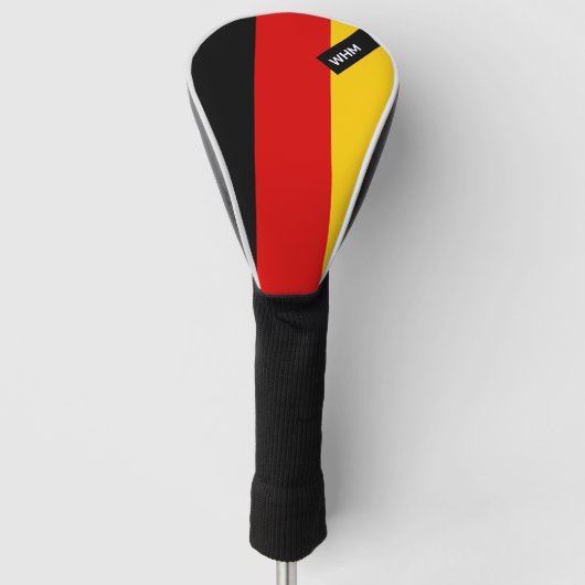 Duitse vlag - Custom Golf Club Head Hoesje Golfheadcover (Voorkant)